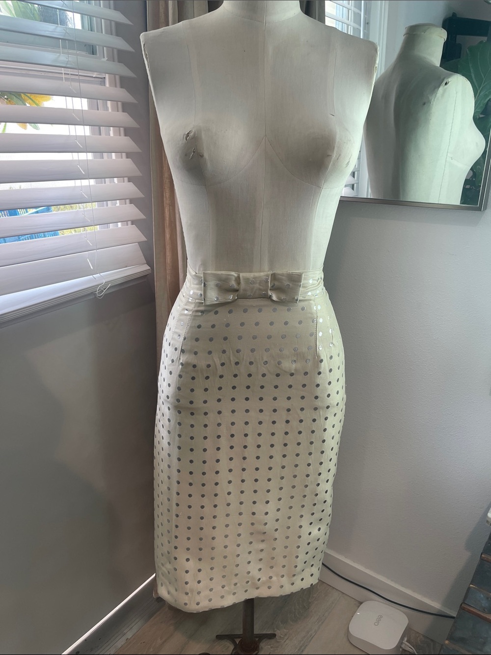 Vintage Corey Lynn Calter Elegant Polka Dot Pencil Skirt( Anthropologie)